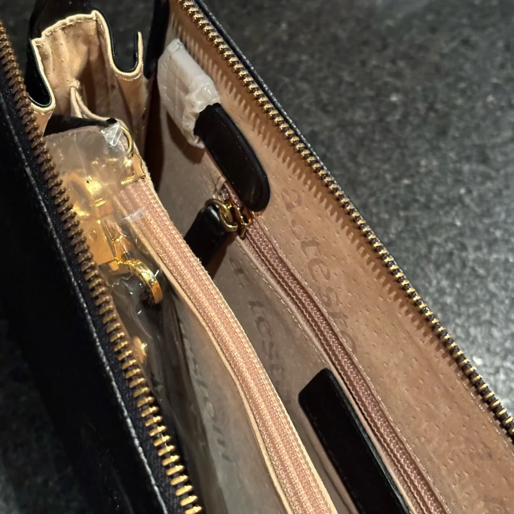 Black Leather Men's Clutch by A. Testoni